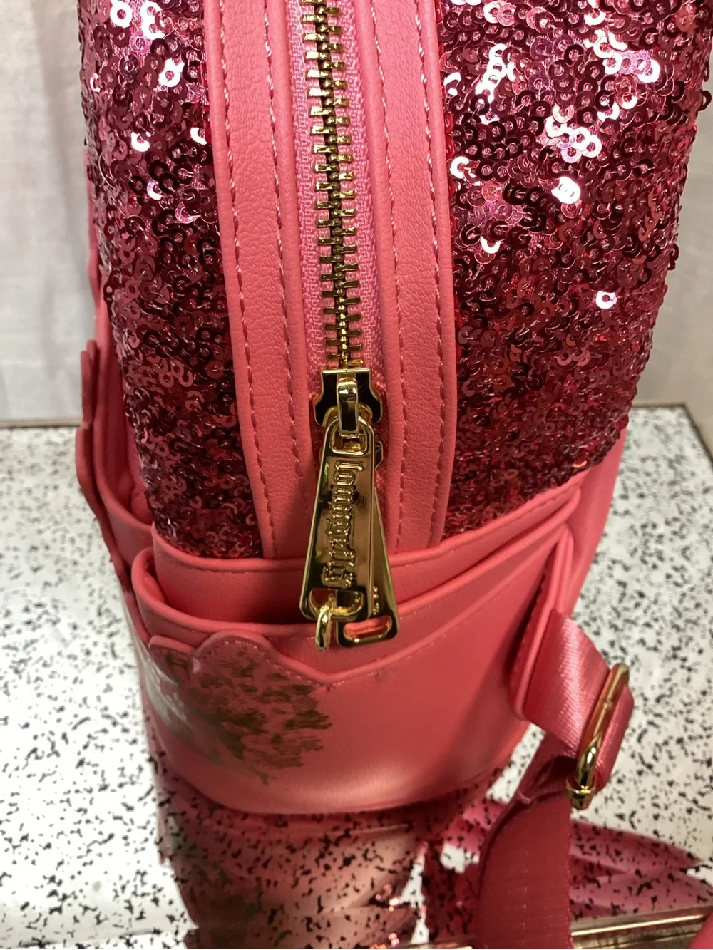 Loungefly X Biltmore Pink Sequin Mini Backpack